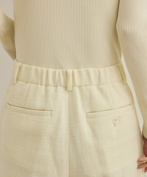 ROPE'（ロペ）の「MANTECO(マンテコ) コットンライトツイードパンツ/イージーケア（その他パンツ・レディース・オフホワイト・36/38）」の5枚目の写真