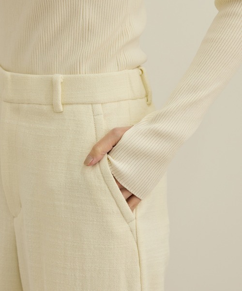 ROPE'（ロペ）の「MANTECO(マンテコ) コットンライトツイードパンツ/イージーケア（その他パンツ・レディース・オフホワイト・36/38）」の7枚目の写真