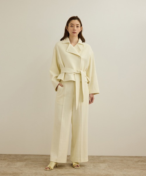 ROPE'（ロペ）の「MANTECO(マンテコ) コットンライトツイードパンツ/イージーケア（その他パンツ・レディース・オフホワイト・36/38）」の11枚目の写真