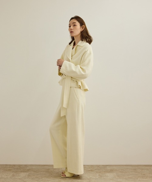 ROPE'（ロペ）の「MANTECO(マンテコ) コットンライトツイードパンツ/イージーケア（その他パンツ・レディース・オフホワイト・36/38）」の12枚目の写真