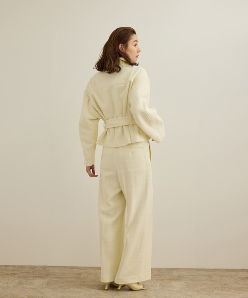 ROPE'（ロペ）の「MANTECO(マンテコ) コットンライトツイードパンツ/イージーケア（その他パンツ・レディース・オフホワイト・36/38）」の13枚目の写真