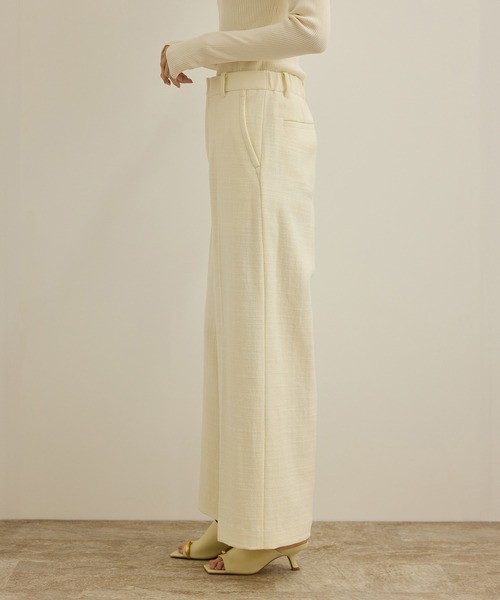 ROPE'（ロペ）の「MANTECO(マンテコ) コットンライトツイードパンツ/イージーケア（その他パンツ・レディース・オフホワイト・36/38）」の3枚目の写真