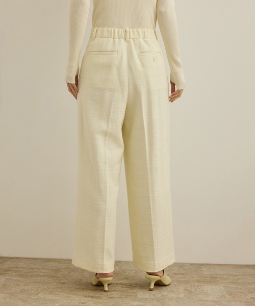 ROPE'（ロペ）の「MANTECO(マンテコ) コットンライトツイードパンツ/イージーケア（その他パンツ・レディース・オフホワイト・36/38）」の4枚目の写真