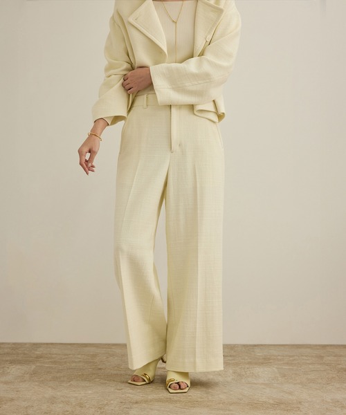 ROPE'（ロペ）の「MANTECO(マンテコ) コットンライトツイードパンツ/イージーケア（その他パンツ・レディース・オフホワイト・36/38）」の14枚目の写真