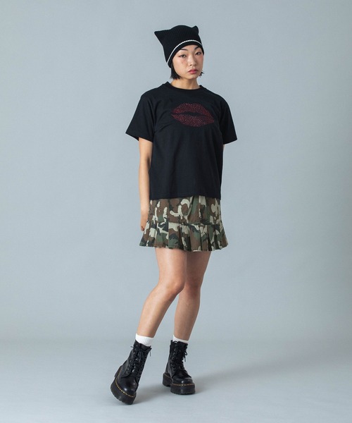 スカート X-girl WAIST RIB PLEATED MINI SKIRT WAIST RIB PLEATED MINI SKIRT（スカート）｜X-girl（エックス