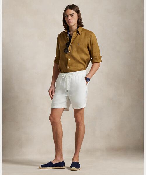 POLO RALPH LAUREN(ポロ ラルフ ローレン)の「クラシック フィット リネン シャツ(シャツ/ブラウス・メンズ・ブラウン系3・S/M/L/XL/XXL/XS)」の2枚目の写真