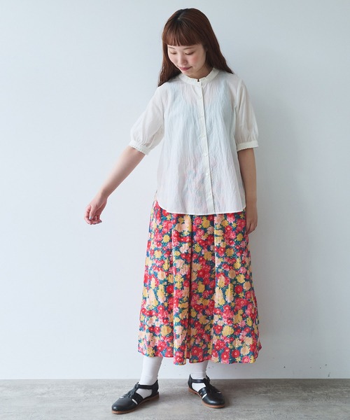 bulle de savon ビュルデサボン おおきなはなフリルスカート