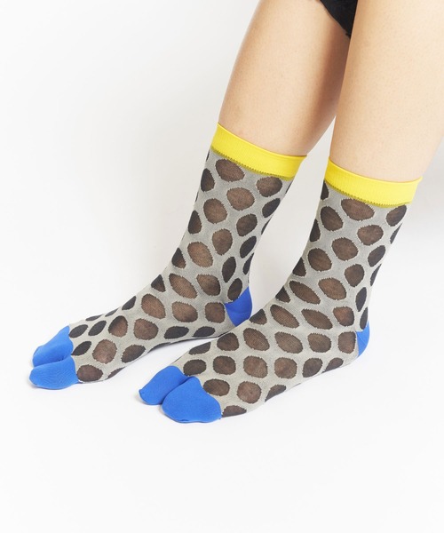 gomme（ゴム）の「ドット足袋ソックス（ソックス/靴下・レディース・グレー/ブラック/ホワイト/レッド・FREE）」の3枚目の写真