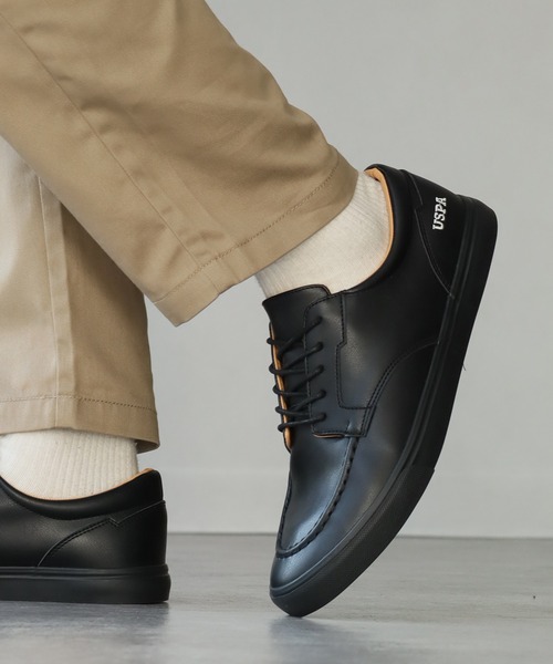 U.S. POLO ASSN.(ユーエスポロアッスン)の「【U.S. POLO ASSN./ユーエスポロアッスン】合皮 ワンポイント レースアップスニーカー(ローファー・メンズ・ブラウン/ブラック・25.0cm/25.5cm/26.0cm/26.5cm/27.0cm)」の6枚目の写真