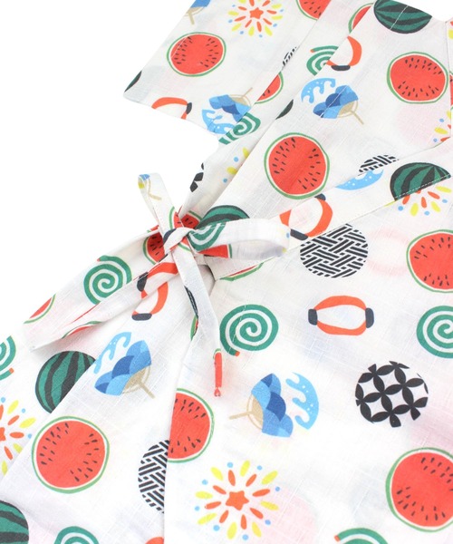 SKAPE（エスケープ）の「ｼﾞﾝﾍﾞｲｵｰﾙ（浴衣・キッズ・ホワイト・70cm）」の4枚目の写真