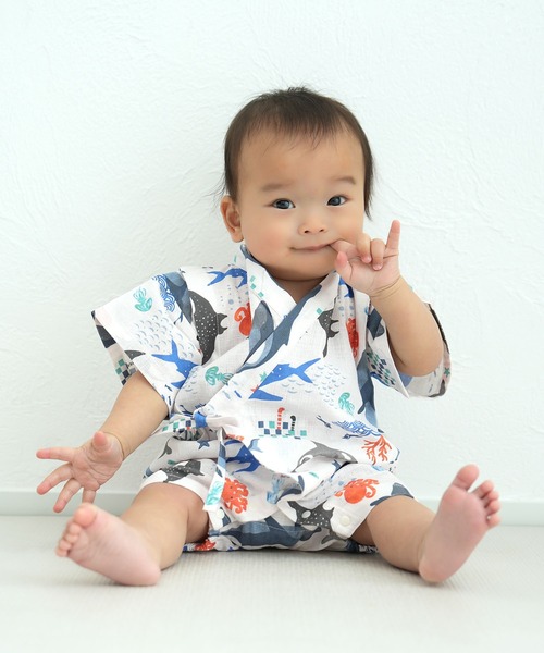 SKAPE（エスケープ）の「ｼﾞﾝﾍﾞｲｵｰﾙ（浴衣・キッズ・ホワイト・70cm）」の6枚目の写真