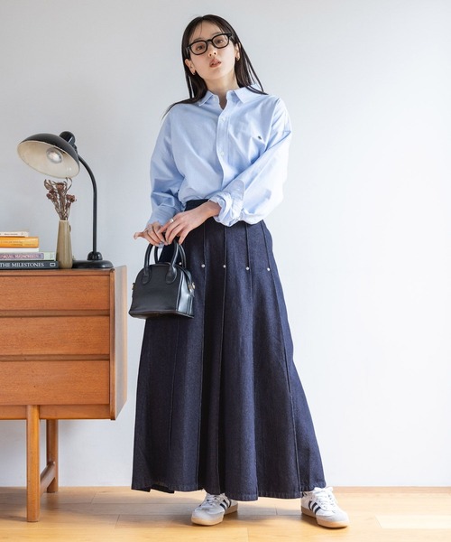 RAGEBLUE(レイジブルー)の「スタッズデザイン/プリーツデニムスカート(デニムスカート・レディース・ブラック/ブルー・FREE)」の19枚目の写真