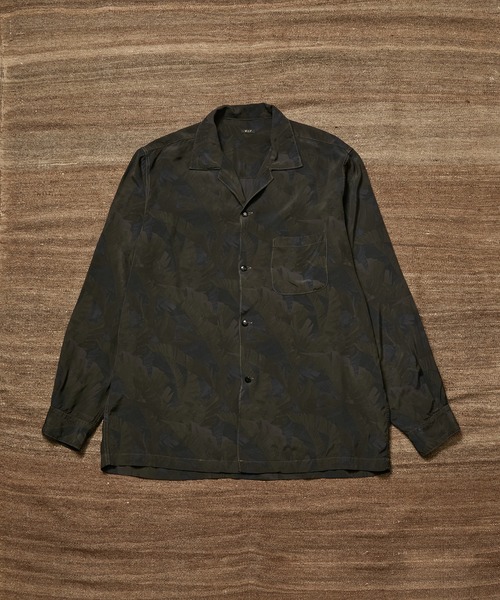 ADAM ET ROPE'(アダムエロペ)の「【WILD LIFE TAILOR】ダークカラー ロングスリーブ アロハシャツ(シャツ/ブラウス・メンズ・ブラック系その他/ブラック系その他3/ブラック系その他2・L/M)」の2枚目の写真