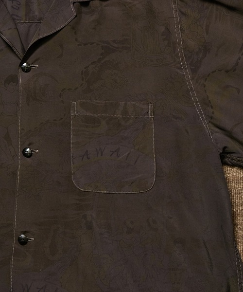 ADAM ET ROPE'(アダムエロペ)の「【WILD LIFE TAILOR】ダークカラー ロングスリーブ アロハシャツ(シャツ/ブラウス・メンズ・ブラック系その他/ブラック系その他3/ブラック系その他2・L/M)」の5枚目の写真