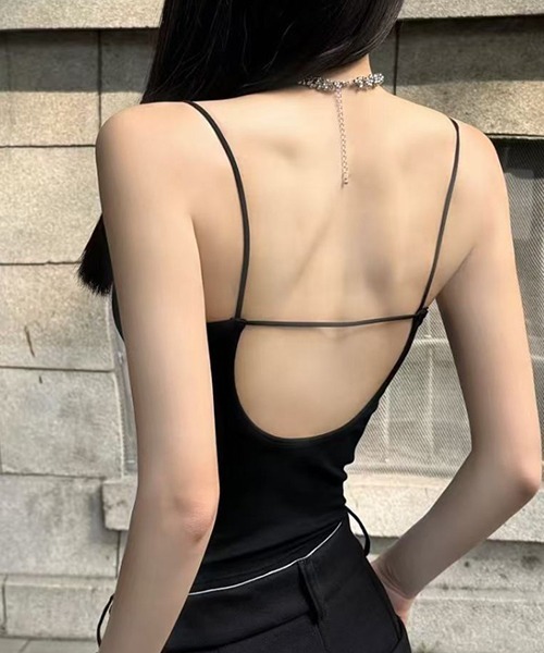 Plage middle back open キャミソール 追加》middle back open キャミソール（カップ付きインナー