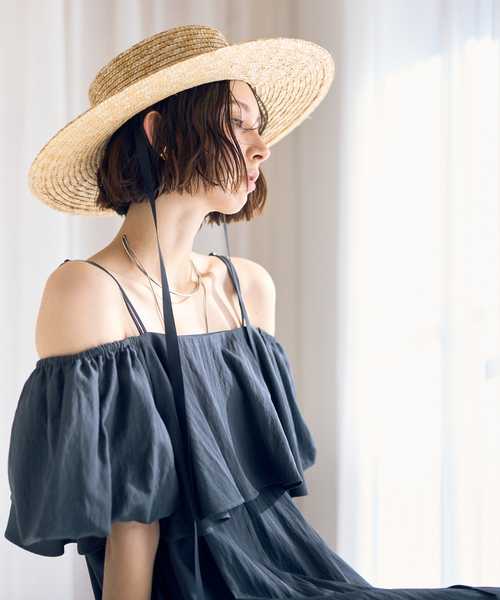 EMMA ROUGE VIF(エマルージュヴィフ)の「【一部店舗限定】【2点セット】ビスチェ×キャミワンピ SETUP(ワンピース・レディース・ベージュ/チャコールグレー・フリー)」の14枚目の写真