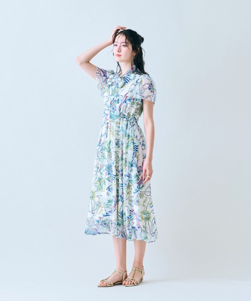 Audie a Muses(オーディアミューズ)の「マリンPTリボンタイワンピース(ワンピース・レディース・ネイビー/オフホワイト・42/40/38)」の16枚目の写真
