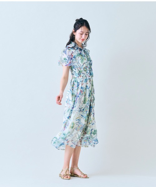 Audie a Muses(オーディアミューズ)の「マリンPTリボンタイワンピース(ワンピース・レディース・ネイビー/オフホワイト・42/40/38)」の19枚目の写真