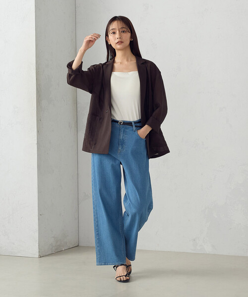 COMME CA ISM（コムサイズム）の「カップ付きダブルストラップ　キャミソール（キャミソール・レディース・オフホワイト/ブラック・MEDIUM/LARGE）」の3枚目の写真