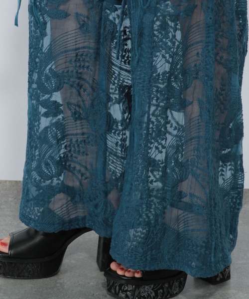 HARE(ハレ)の「レースカットアウトパンツ(HARE)(その他パンツ・レディース・ブルー/ブラック・FREE)」の15枚目の写真