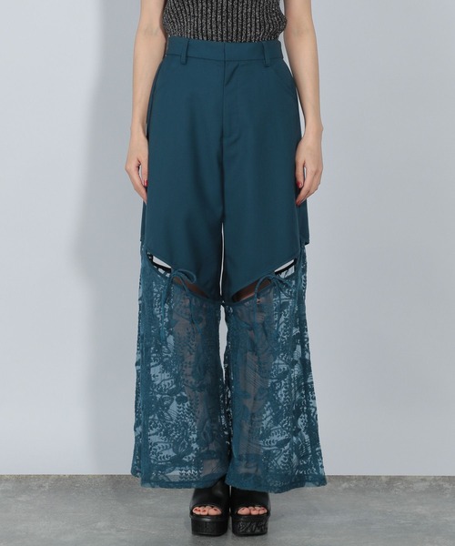 HARE(ハレ)の「レースカットアウトパンツ(HARE)(その他パンツ・レディース・ブルー/ブラック・FREE)」の21枚目の写真