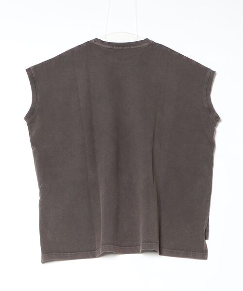 upperhights(アッパーハイツ)の「upper hights/BIG NO SLEEVE TEE(Tシャツ/カットソー・レディース・オフホワイト/ブラウン/スミクロ・1)」の4枚目の写真