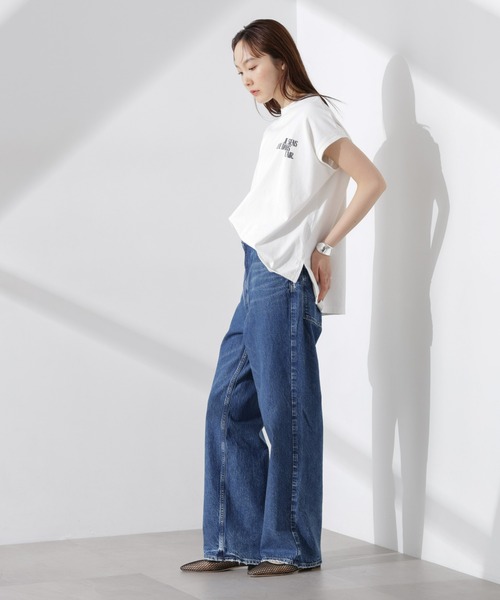 upperhights(アッパーハイツ)の「upper hights/BIG NO SLEEVE TEE(Tシャツ/カットソー・レディース・オフホワイト/ブラウン/スミクロ・1)」の16枚目の写真