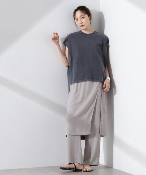 upperhights(アッパーハイツ)の「upper hights/BIG NO SLEEVE TEE(Tシャツ/カットソー・レディース・オフホワイト/ブラウン/スミクロ・1)」の22枚目の写真