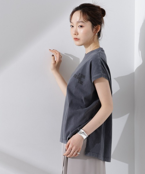 upperhights(アッパーハイツ)の「upper hights/BIG NO SLEEVE TEE(Tシャツ/カットソー・レディース・オフホワイト/ブラウン/スミクロ・1)」の19枚目の写真