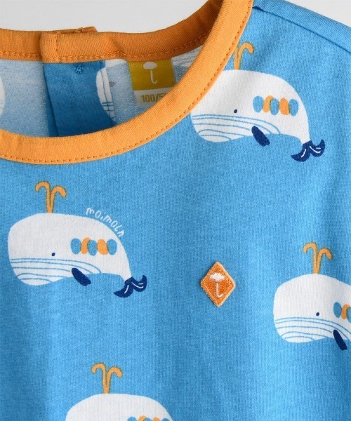 moimoln(モイモルン)の「マッチングTシャツ(Tシャツ/カットソー・キッズ・イエロー/ブルー・90cm/100cm/110cm/120cm)」の3枚目の写真