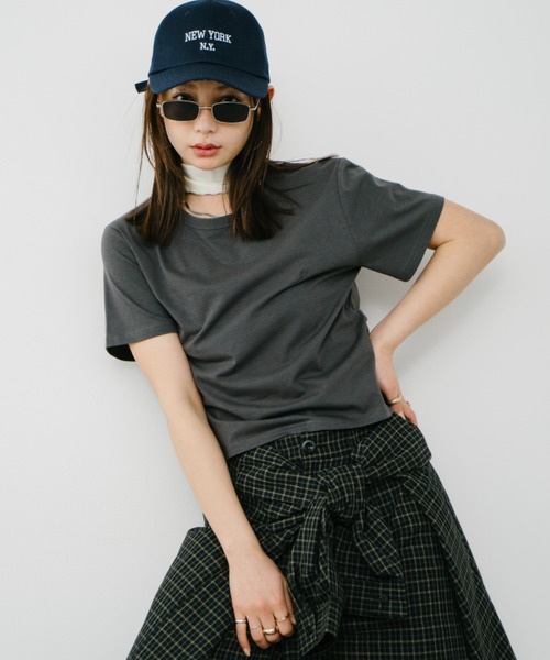 HANNE(アン)の「【Mikako collaboration】ミニハートエンブロイダリーTEE(Tシャツ/カットソー・レディース・グレー系1/ホワイト系1/ホワイト系2/グレー系2・SMALL/MEDIUM)」の15枚目の写真