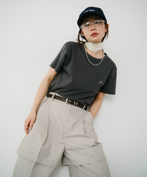HANNE(アン)の「【Mikako collaboration】ミニハートエンブロイダリーTEE(Tシャツ/カットソー・レディース・グレー系1/ホワイト系1/ホワイト系2/グレー系2・SMALL/MEDIUM)」の7枚目の写真