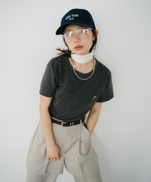 HANNE(アン)の「【Mikako collaboration】ミニハートエンブロイダリーTEE(Tシャツ/カットソー・レディース・グレー系1/ホワイト系1/ホワイト系2/グレー系2・SMALL/MEDIUM)」の6枚目の写真