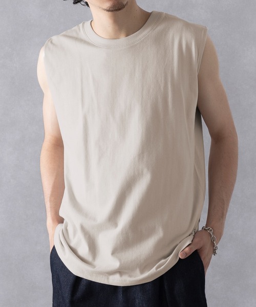 UNIVERSAL OVERALL(ユニバーサルオーバーオール)の「【UNIVERSAL OVERALL】UO 2PパックワイドヘビーウェイトノースリーブTEE UVOP-003B(Tシャツ/カットソー・レディース・ホワイト/グレー/ブラック・S/L/M/XL)」の3枚目の写真