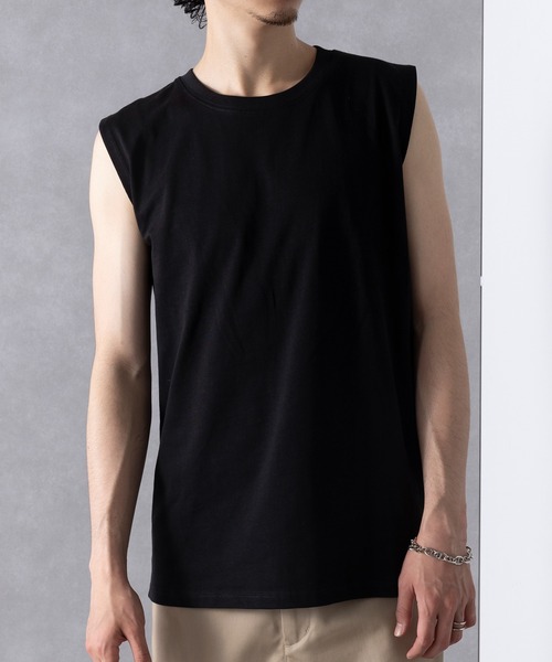 UNIVERSAL OVERALL(ユニバーサルオーバーオール)の「【UNIVERSAL OVERALL】UO 2PパックワイドヘビーウェイトノースリーブTEE UVOP-003B(Tシャツ/カットソー・レディース・ホワイト/グレー/ブラック・S/L/M/XL)」の2枚目の写真
