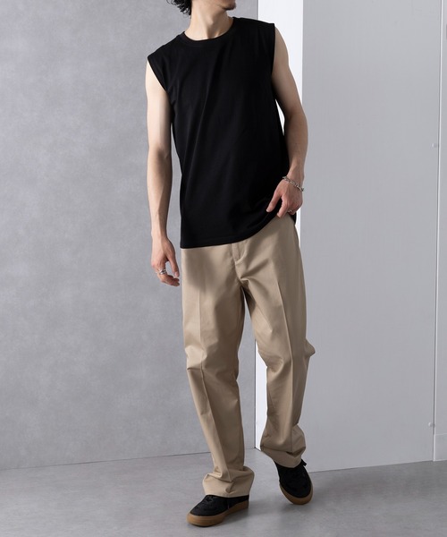 UNIVERSAL OVERALL(ユニバーサルオーバーオール)の「【UNIVERSAL OVERALL】UO 2PパックワイドヘビーウェイトノースリーブTEE UVOP-003B(Tシャツ/カットソー・レディース・ホワイト/グレー/ブラック・S/L/M/XL)」の17枚目の写真
