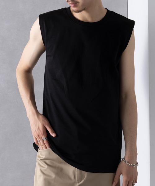UNIVERSAL OVERALL(ユニバーサルオーバーオール)の「【UNIVERSAL OVERALL】UO 2PパックワイドヘビーウェイトノースリーブTEE UVOP-003B(Tシャツ/カットソー・レディース・ホワイト/グレー/ブラック・S/L/M/XL)」の13枚目の写真
