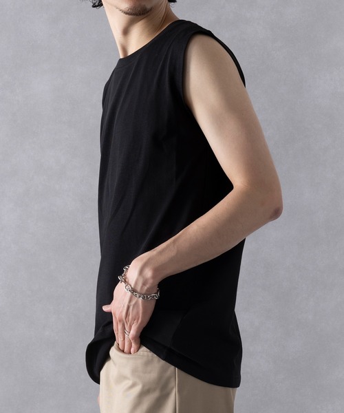 UNIVERSAL OVERALL(ユニバーサルオーバーオール)の「【UNIVERSAL OVERALL】UO 2PパックワイドヘビーウェイトノースリーブTEE UVOP-003B(Tシャツ/カットソー・レディース・ホワイト/グレー/ブラック・S/L/M/XL)」の14枚目の写真