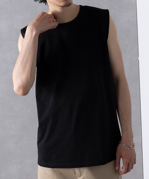 UNIVERSAL OVERALL(ユニバーサルオーバーオール)の「【UNIVERSAL OVERALL】UO 2PパックワイドヘビーウェイトノースリーブTEE UVOP-003B(Tシャツ/カットソー・レディース・ホワイト/グレー/ブラック・S/L/M/XL)」の12枚目の写真