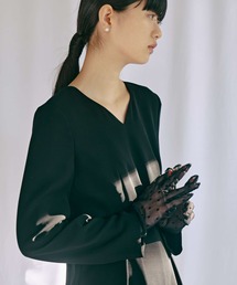 kaene（カエン）の「チュールグローブ【慶弔両用】冠婚葬祭 ブラックフォーマル（手袋）」
