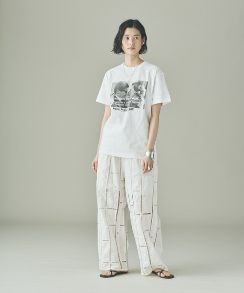 Curensology（カレンソロジー）の「Curensology(カレンソロジー)/【LIFE PICTURE COLLECTION】別注SLTシャツ（ヨコ）（Tシャツ/カットソー・レディース・ブラック/ホワイト・FREE）」の6枚目の写真
