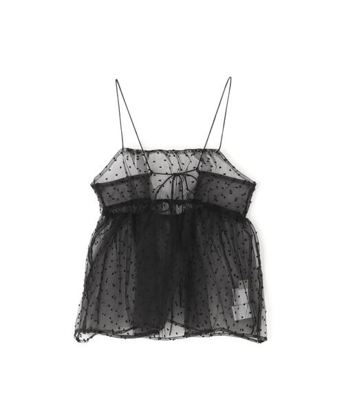 FREE'S MART(フリーズマート)の「◆ドットチュールビスチェ(シャツ/ブラウス・レディース・ブラック/ベージュ・FREE)」の3枚目の写真