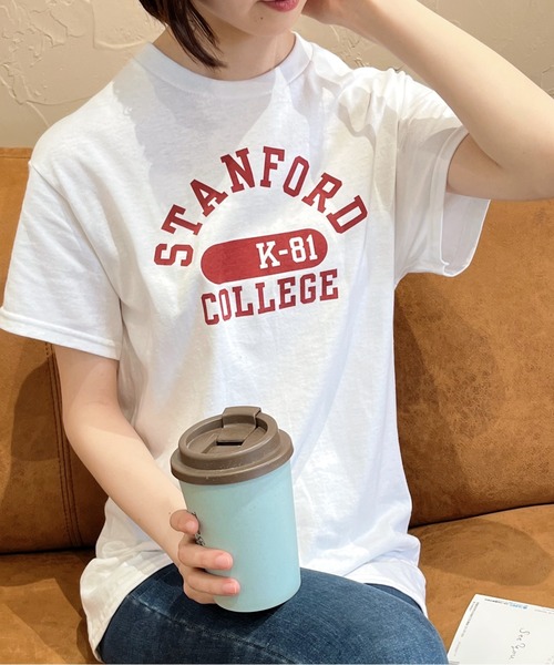 spiritoso(スピリトーゾ)の「【spiritoso】カレッジアソートTシャツ(CP)(Tシャツ/カットソー・レディース・ブラック系1/ブラック系3/グレー系1/ブラック系2/ホワイト系3/グレー系2/グレー系3/ホワイト系1/ホワイト系2・L/M)」の4枚目の写真