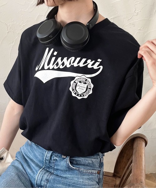 spiritoso(スピリトーゾ)の「【spiritoso】カレッジアソートTシャツ(CP)(Tシャツ/カットソー・レディース・ブラック系1/ブラック系3/グレー系1/ブラック系2/ホワイト系3/グレー系2/グレー系3/ホワイト系1/ホワイト系2・L/M)」の5枚目の写真