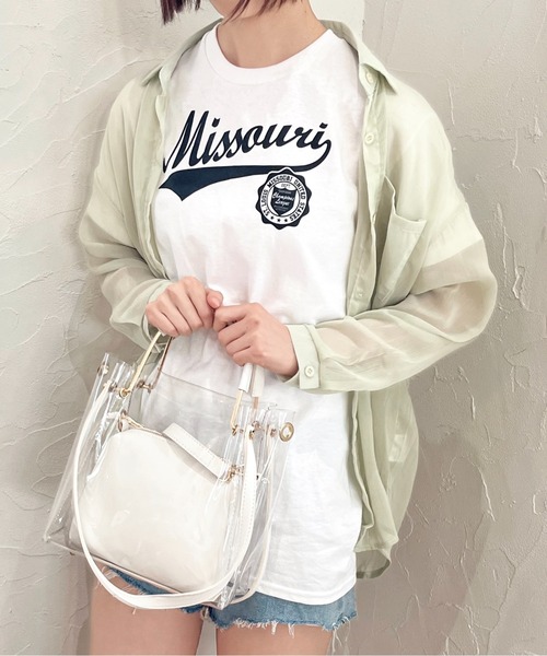 spiritoso(スピリトーゾ)の「【spiritoso】カレッジアソートTシャツ(CP)(Tシャツ/カットソー・レディース・ブラック系1/ブラック系3/グレー系1/ブラック系2/ホワイト系3/グレー系2/グレー系3/ホワイト系1/ホワイト系2・L/M)」の18枚目の写真