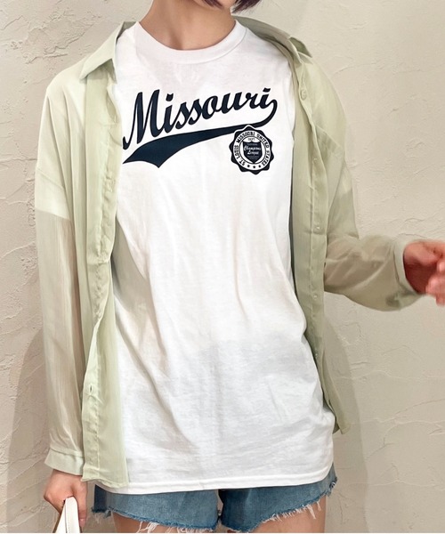 spiritoso(スピリトーゾ)の「【spiritoso】カレッジアソートTシャツ(CP)(Tシャツ/カットソー・レディース・ブラック系1/ブラック系3/グレー系1/ブラック系2/ホワイト系3/グレー系2/グレー系3/ホワイト系1/ホワイト系2・L/M)」の19枚目の写真