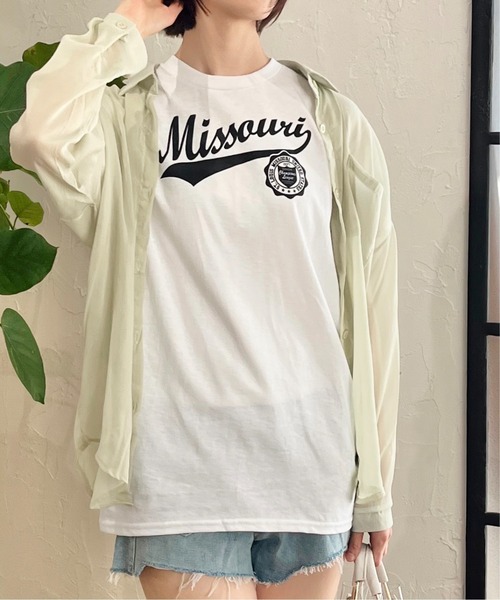 spiritoso(スピリトーゾ)の「【spiritoso】カレッジアソートTシャツ(CP)(Tシャツ/カットソー・レディース・ブラック系1/ブラック系3/グレー系1/ブラック系2/ホワイト系3/グレー系2/グレー系3/ホワイト系1/ホワイト系2・L/M)」の22枚目の写真