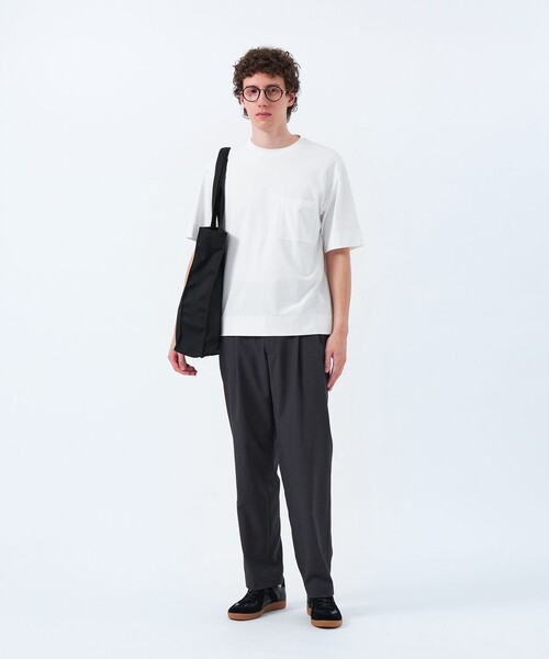 MACKINTOSH PHILOSOPHY(マッキントッシュ フィロソフィー)の「ベアスムース 五分袖ポケットTシャツ(Tシャツ/カットソー・メンズ・ホワイト/ブルー系その他3/ダークネイビー/ピンク・38/40)」の5枚目の写真