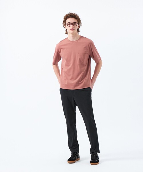 MACKINTOSH PHILOSOPHY(マッキントッシュ フィロソフィー)の「ベアスムース 五分袖ポケットTシャツ(Tシャツ/カットソー・メンズ・ホワイト/ブルー系その他3/ダークネイビー/ピンク・38/40)」の6枚目の写真