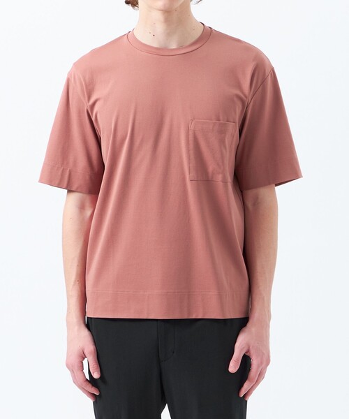 MACKINTOSH PHILOSOPHY(マッキントッシュ フィロソフィー)の「ベアスムース 五分袖ポケットTシャツ(Tシャツ/カットソー・メンズ・ホワイト/ブルー系その他3/ダークネイビー/ピンク・38/40)」の9枚目の写真